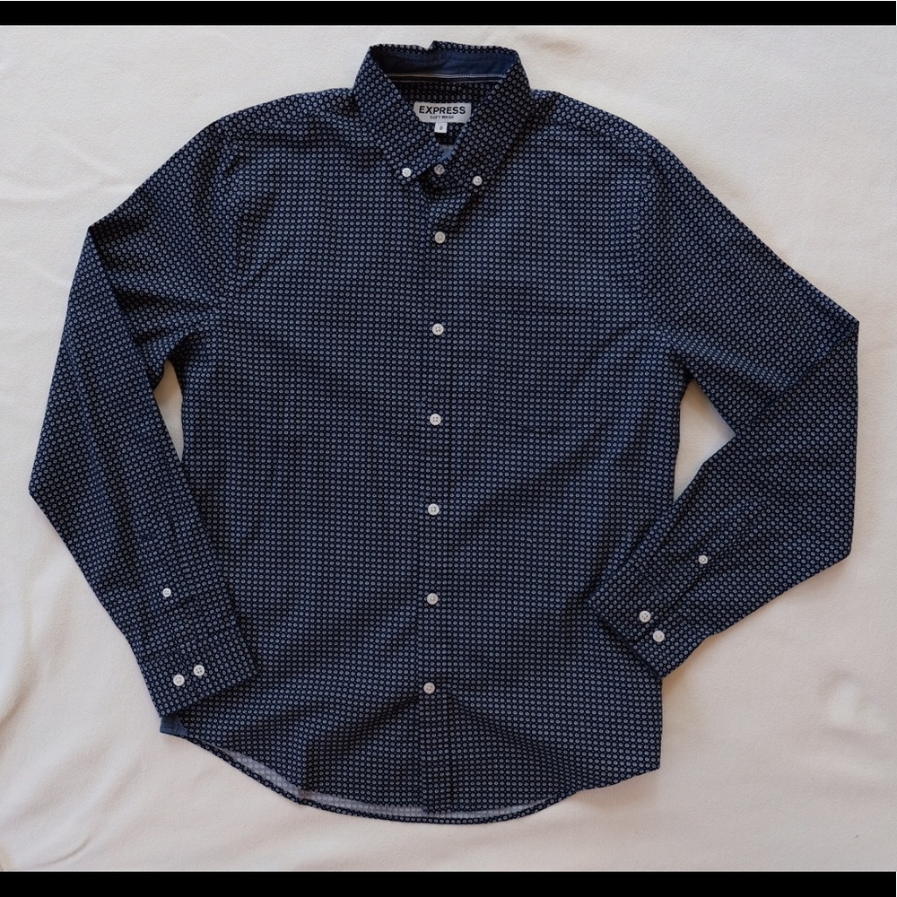 Express Slim Soft Wash Button Shirt
